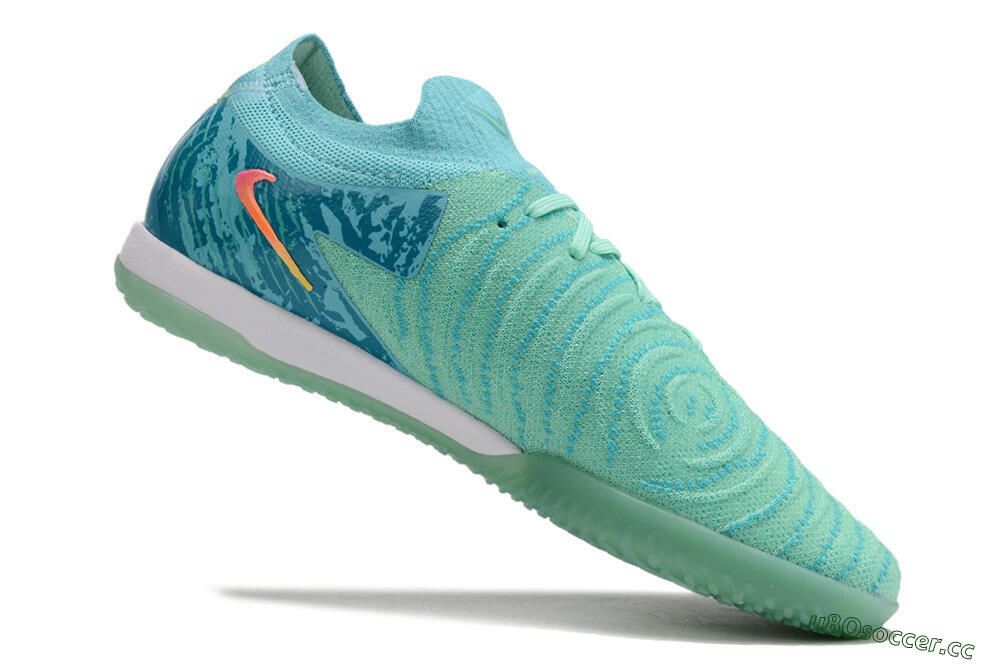 Men's Nike Phantom GX 2 Elite IC Indoor & Futsal Low-Tops Football Shoes - Jade/Pink/Orange 4