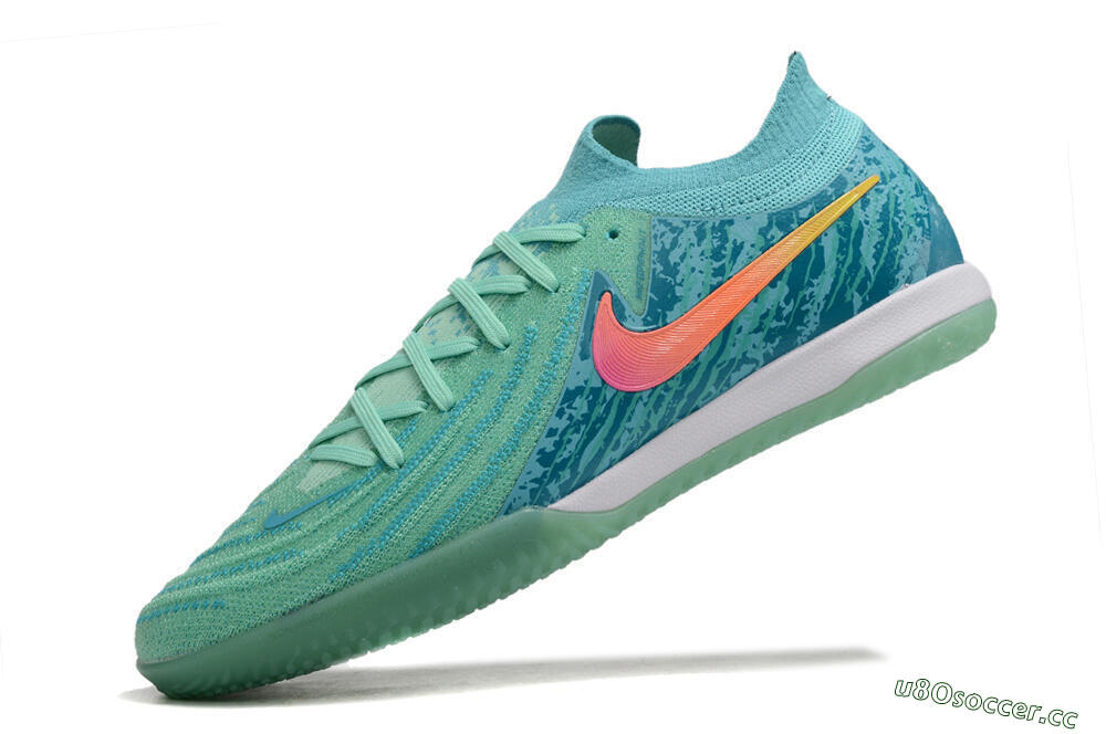 Men's Nike Phantom GX 2 Elite IC Indoor & Futsal Low-Tops Football Shoes - Jade/Pink/Orange 5