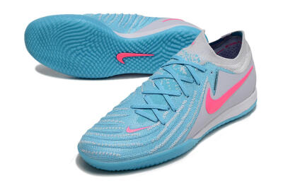 Men's Nike Phantom GX 2 Elite IC Indoor & Futsal Low-Tops Football Shoes - Blue/White/Pink