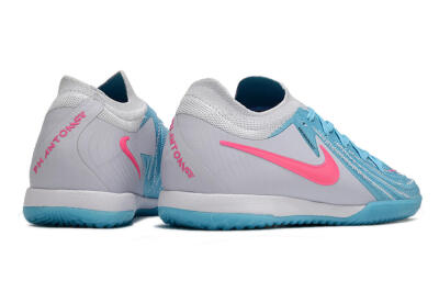 Men's Nike Phantom GX 2 Elite IC Indoor & Futsal Low-Tops Football Shoes - Blue/White/Pink