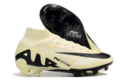 Men's Nike Air Zoom Mercurial Superfly 9 Elite FG Firm Ground High-Tops Football Boots - Beige/Black