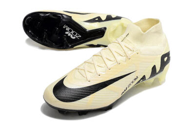 Men's Nike Air Zoom Mercurial Superfly 9 Elite FG Firm Ground High-Tops Football Boots - Beige/Black