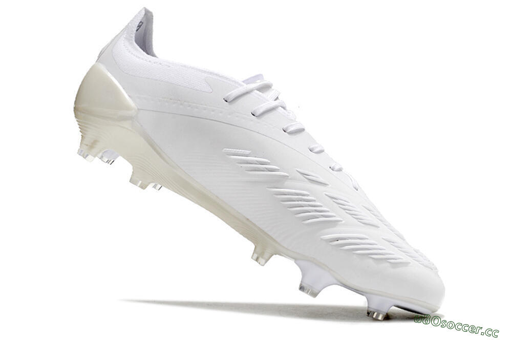 Men's Adidas Predator Elite FG Firm Ground Low-Tops Football Boots - White/Silver 4