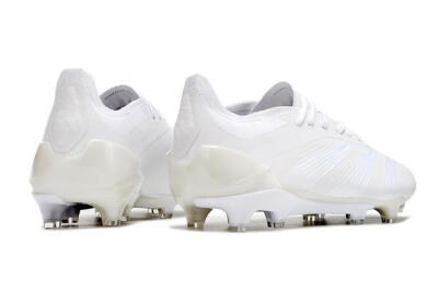 Men's Adidas Predator Elite FG Firm Ground Low-Tops Football Boots - White/Silver