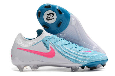 Men's Nike Phantom Luna Elite NU FG Firm Ground Low-Tops Football Boots - Blue/White/Pink