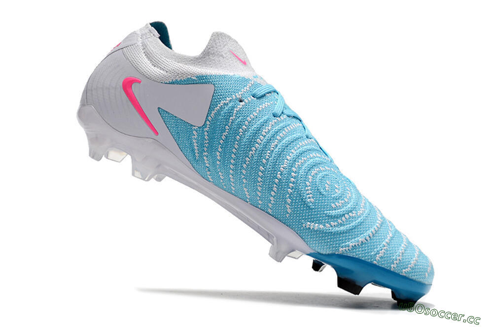 Men's Nike Phantom Luna Elite NU FG Firm Ground Low-Tops Football Boots - Blue/White/Pink 4