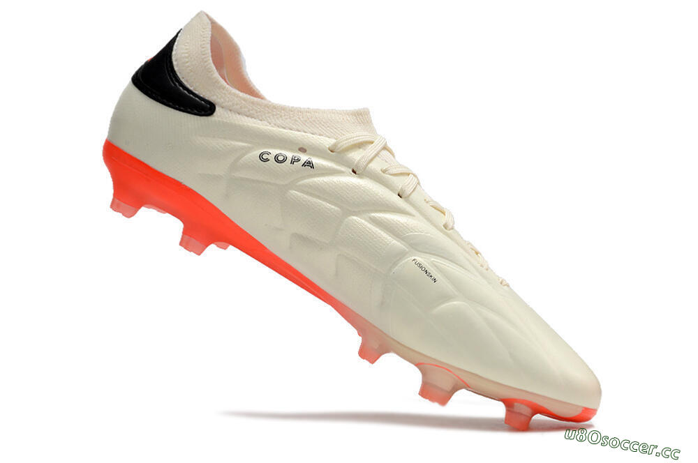 Men's Adidas Copa Pure 2+ FG Firm Ground Low-Tops Football Boots - Beige/Black/Red 4