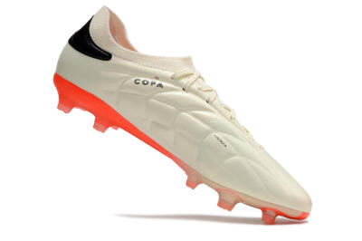 Men's Adidas Copa Pure 2+ FG Firm Ground Low-Tops Football Boots - Beige/Black/Red