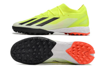 Men's Adidas X Crazyfast.3 TF Artificial Turf Low-Tops Football Shoes - Yellow/Black/Red