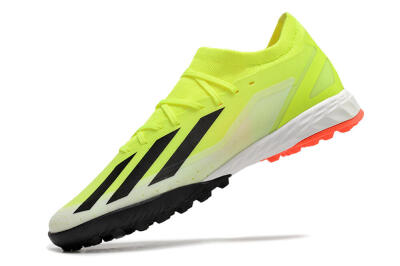 Men's Adidas X Crazyfast.3 TF Artificial Turf Low-Tops Football Shoes - Yellow/Black/Red