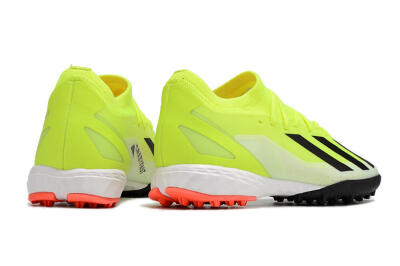 Men's Adidas X Crazyfast.3 TF Artificial Turf Low-Tops Football Shoes - Yellow/Black/Red