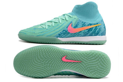 Men's Nike Phantom Luna Elite NU IC Indoor & Futsal High-Tops Football Shoes - Jade/Pink/Orange
