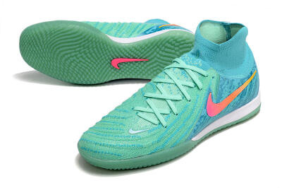 Men's Nike Phantom Luna Elite NU IC Indoor & Futsal High-Tops Football Shoes - Jade/Pink/Orange