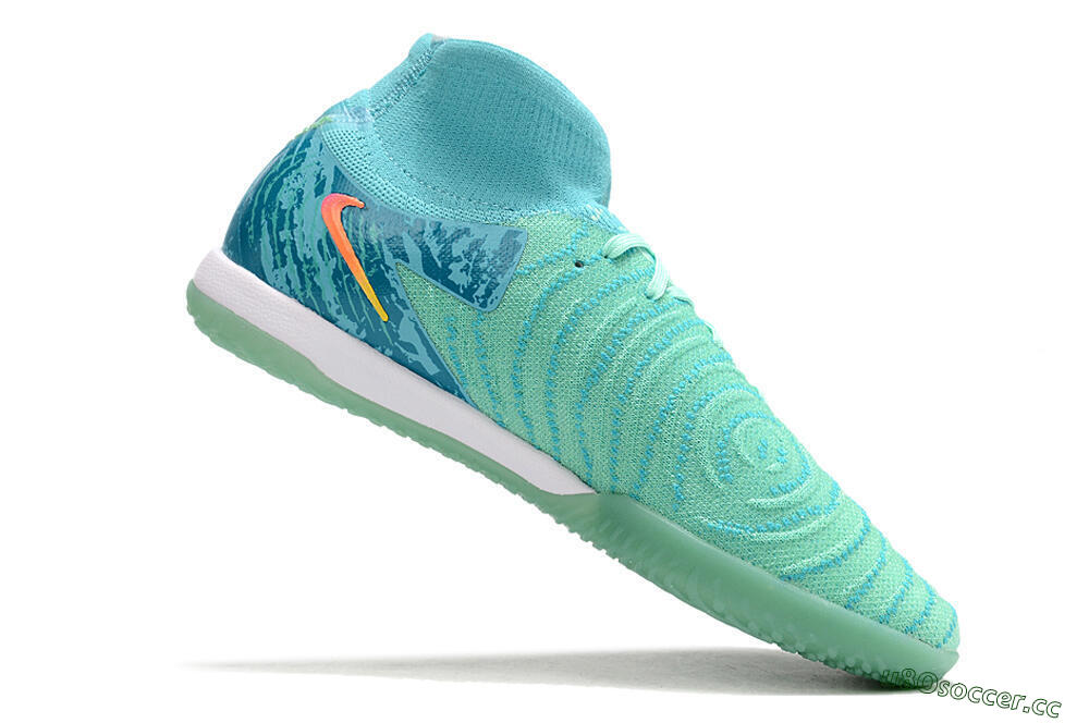 Men's Nike Phantom Luna Elite NU IC Indoor & Futsal High-Tops Football Shoes - Jade/Pink/Orange 4