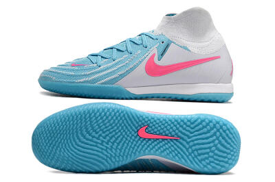 Men's Nike Phantom Luna Elite NU IC Indoor & Futsal High-Tops Football Shoes - Blue/White/Pink