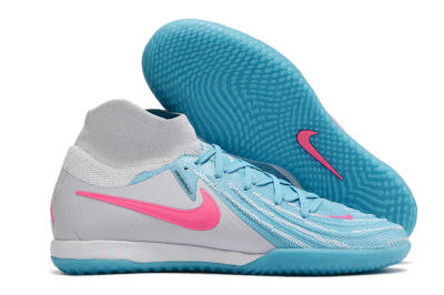 Men's Nike Phantom Luna Elite NU IC Indoor & Futsal High-Tops Football Shoes - Blue/White/Pink