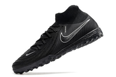 Men's Nike Phantom Luna Elite NU TF Artificial Turf High-Tops Football Shoes - Black/White/Blue