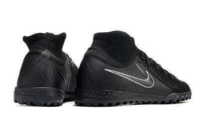 Men's Nike Phantom Luna Elite NU TF Artificial Turf High-Tops Football Shoes - Black/White/Blue