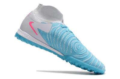Men's Nike Phantom Luna Elite NU TF Artificial Turf High-Tops Football Shoes - Blue/White/Pink