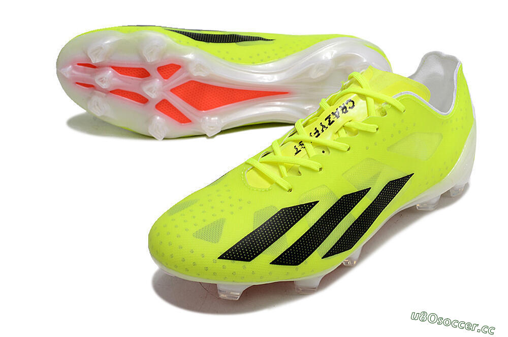 Men's Adidas X Crazylight+ FG Firm Ground Low-Tops Football Boots - Yellow/Black/Red 3