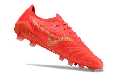 Men's Mizuno Morelia Neo 3 FG Firm Ground Low-Tops Football Boots - Red/Yellow