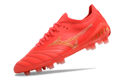Men's Mizuno Morelia Neo 3 FG Firm Ground Low-Tops Football Boots - Red/Yellow