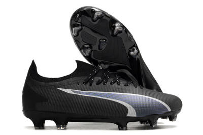 Men's Puma Ultra Ultimate FG Firm Ground Low-Tops Football Boots - Black/Blue/White