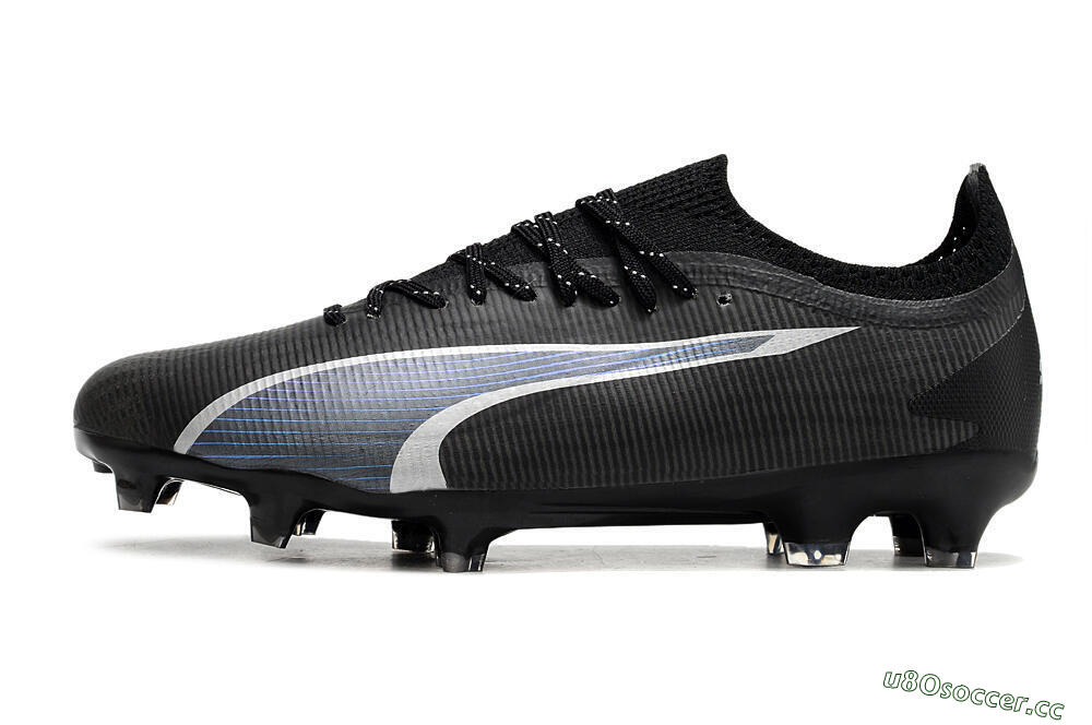 Men's Puma Ultra Ultimate FG Firm Ground Low-Tops Football Boots - Black/Blue/White 0