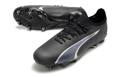 Men's Puma Ultra Ultimate FG Firm Ground Low-Tops Football Boots - Black/Blue/White