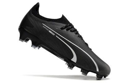 Men's Puma Ultra Ultimate FG Firm Ground Low-Tops Football Boots - Black/Blue/White