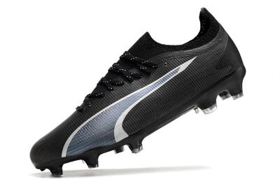 Men's Puma Ultra Ultimate FG Firm Ground Low-Tops Football Boots - Black/Blue/White