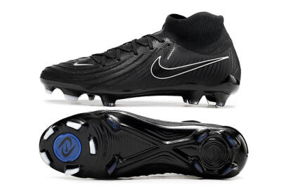 Men's Nike Phantom Luna Elite FG Firm Ground High-Tops Football Boots - Black/White/Blue