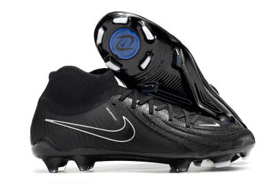 Men's Nike Phantom Luna Elite FG Firm Ground High-Tops Football Boots - Black/White/Blue