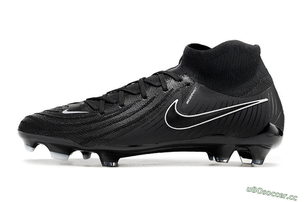 Men's Nike Phantom Luna Elite FG Firm Ground High-Tops Football Boots - Black/White/Blue 0