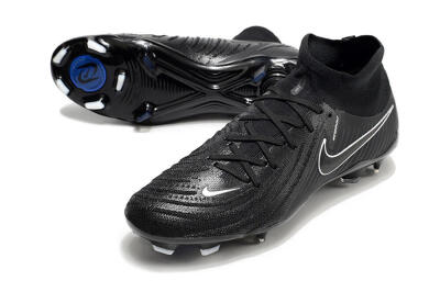 Men's Nike Phantom Luna Elite FG Firm Ground High-Tops Football Boots - Black/White/Blue