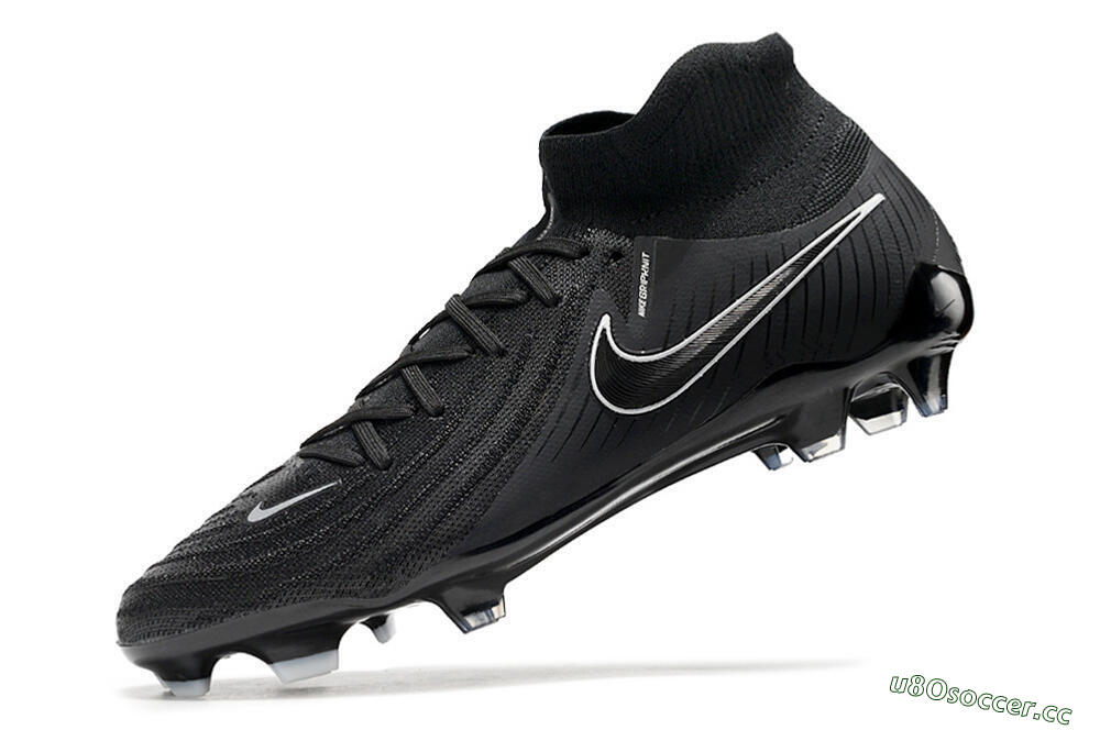 Men's Nike Phantom Luna Elite FG Firm Ground High-Tops Football Boots - Black/White/Blue 5