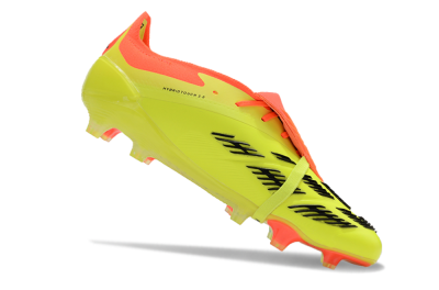 Men's Adidas Predator Elite Foldover Tongue FG Firm Ground Low-Tops Football Boots - Yellow/Black/Red
