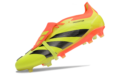 Men's Adidas Predator Elite Foldover Tongue FG Firm Ground Low-Tops Football Boots - Yellow/Black/Red