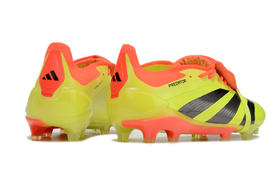 Men's Adidas Predator Elite Foldover Tongue FG Firm Ground Low-Tops Football Boots - Yellow/Black/Red