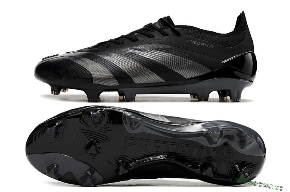 Men's Adidas Predator Accuracy.1 FG Firm Ground Low-Tops Football Boots - Black/Dark Blue 1