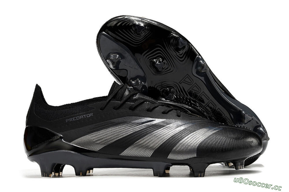 Men's Adidas Predator Accuracy.1 FG Firm Ground Low-Tops Football Boots - Black/Dark Blue 2