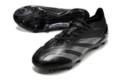 Men's Adidas Predator Accuracy.1 FG Firm Ground Low-Tops Football Boots - Black/Dark Blue