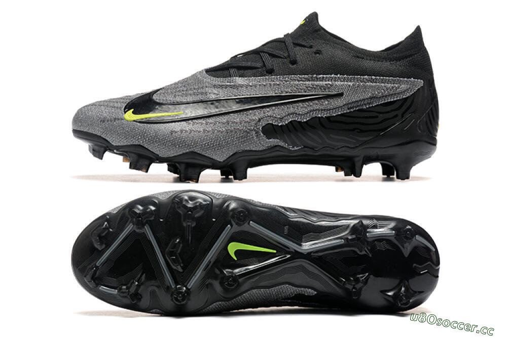Men's Nike Phantom GX Elite FG Firm Ground Low-Tops Football Boots - Black/Grey/Yellow 1