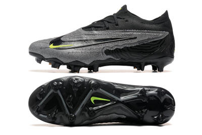 Men's Nike Phantom GX Elite FG Firm Ground Low-Tops Football Boots - Black/Grey/Yellow