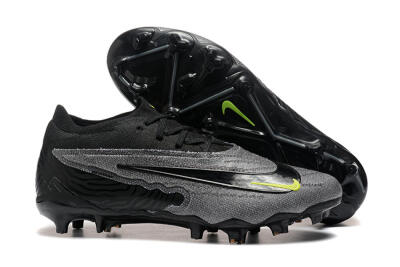 Men's Nike Phantom GX Elite FG Firm Ground Low-Tops Football Boots - Black/Grey/Yellow