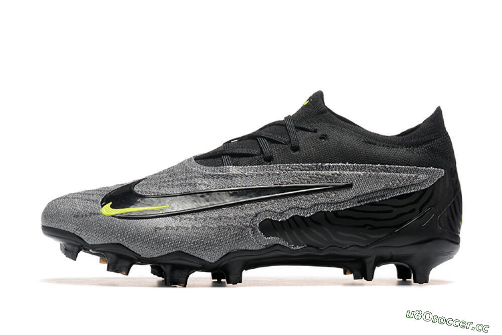 Men's Nike Phantom GX Elite FG Firm Ground Low-Tops Football Boots - Black/Grey/Yellow 0