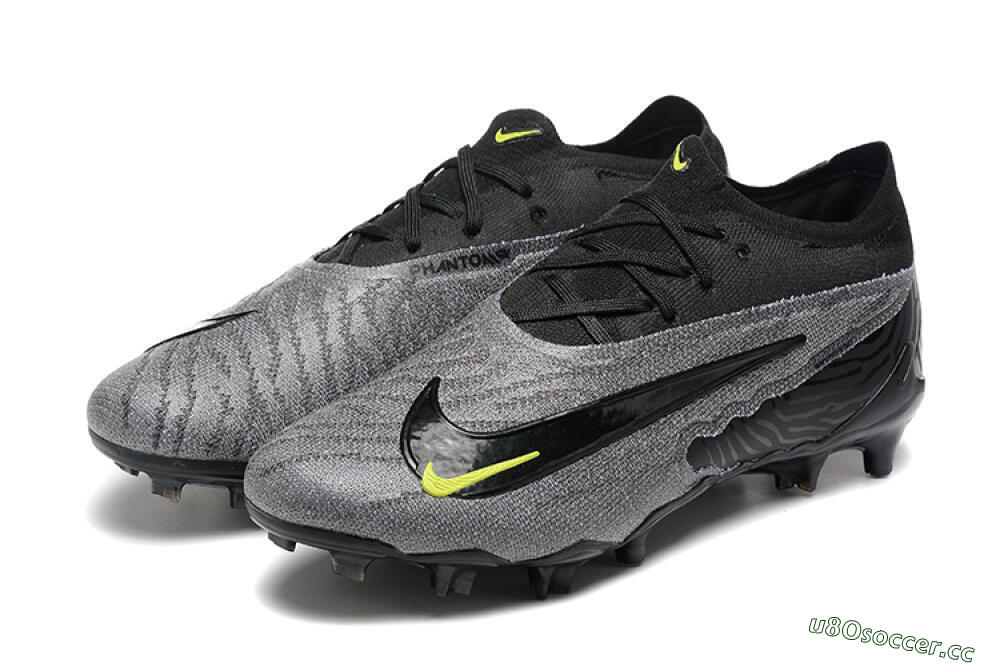 Men's Nike Phantom GX Elite FG Firm Ground Low-Tops Football Boots - Black/Grey/Yellow 5