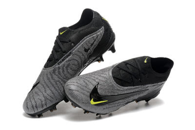 Men's Nike Phantom GX Elite FG Firm Ground Low-Tops Football Boots - Black/Grey/Yellow