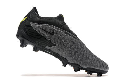 Men's Nike Phantom GX Elite FG Firm Ground Low-Tops Football Boots - Black/Grey/Yellow
