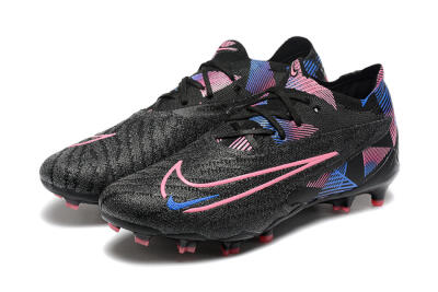 Men's Nike Phantom GX Elite FG Firm Ground Low-Tops Football Boots - Black/Pink/Blue